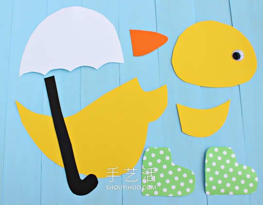 雨天的鴨子紙貼畫手工制作教程 -  itrip.net.cn
