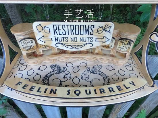 木工為松鼠制作了一個小酒吧，用來分配堅果！ -  itrip.net.cn