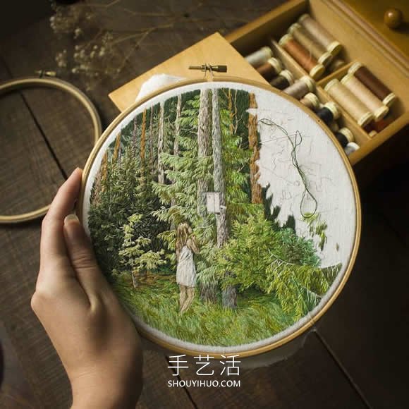 刺繡藝術(shù)家用針線“畫”出富有表現(xiàn)力的風(fēng)景 -  itrip.net.cn