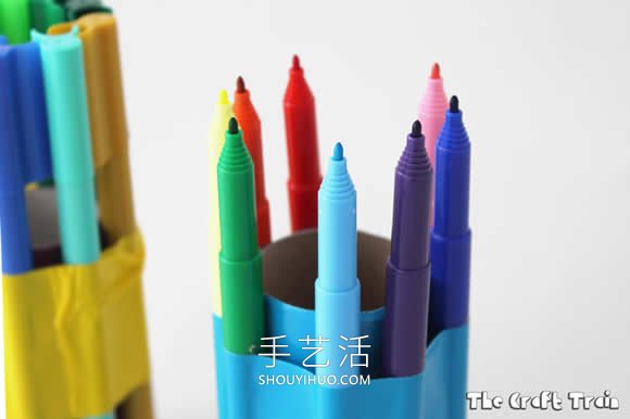 幼兒手工制作卷紙筒涂鴉器的做法教程 -  itrip.net.cn
