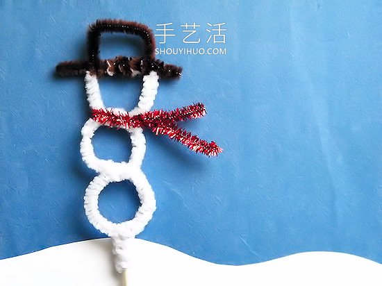 扭扭棒手工制作雪人的做法教程 -  itrip.net.cn