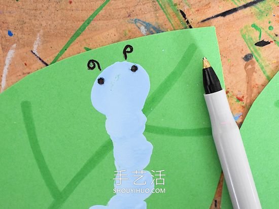 指紋毛毛蟲手工制作的教程超簡單 -  itrip.net.cn